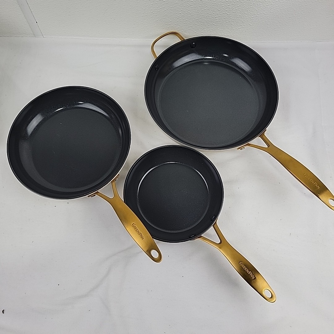 Greenpan Jewel Pro 3 Piece Set, 8″, 10″ & 12″ Frypans