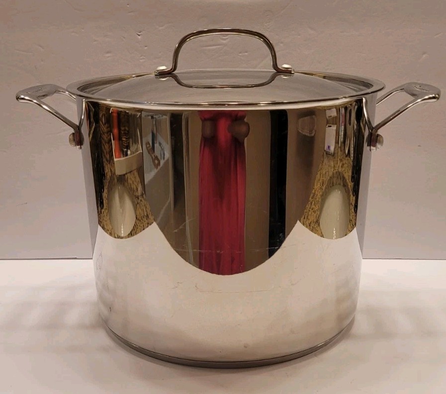 Vintage Cuisinart 12 Qt. Stock Pot Stainless Steel with Lid Excellent Condition!
