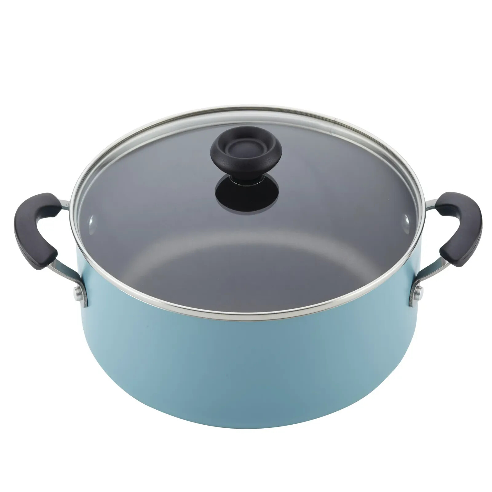 New Aqua Nonstick Cookware Set Stock Pot Saucepan Fry Skillet Pan Pasta Fork