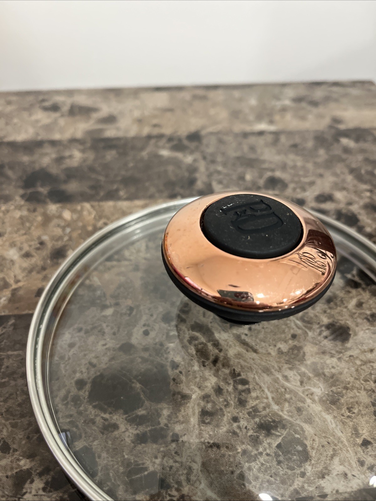 Replacement Glass Lid Paula Deen Copper and Black 6 inch for pan or pot