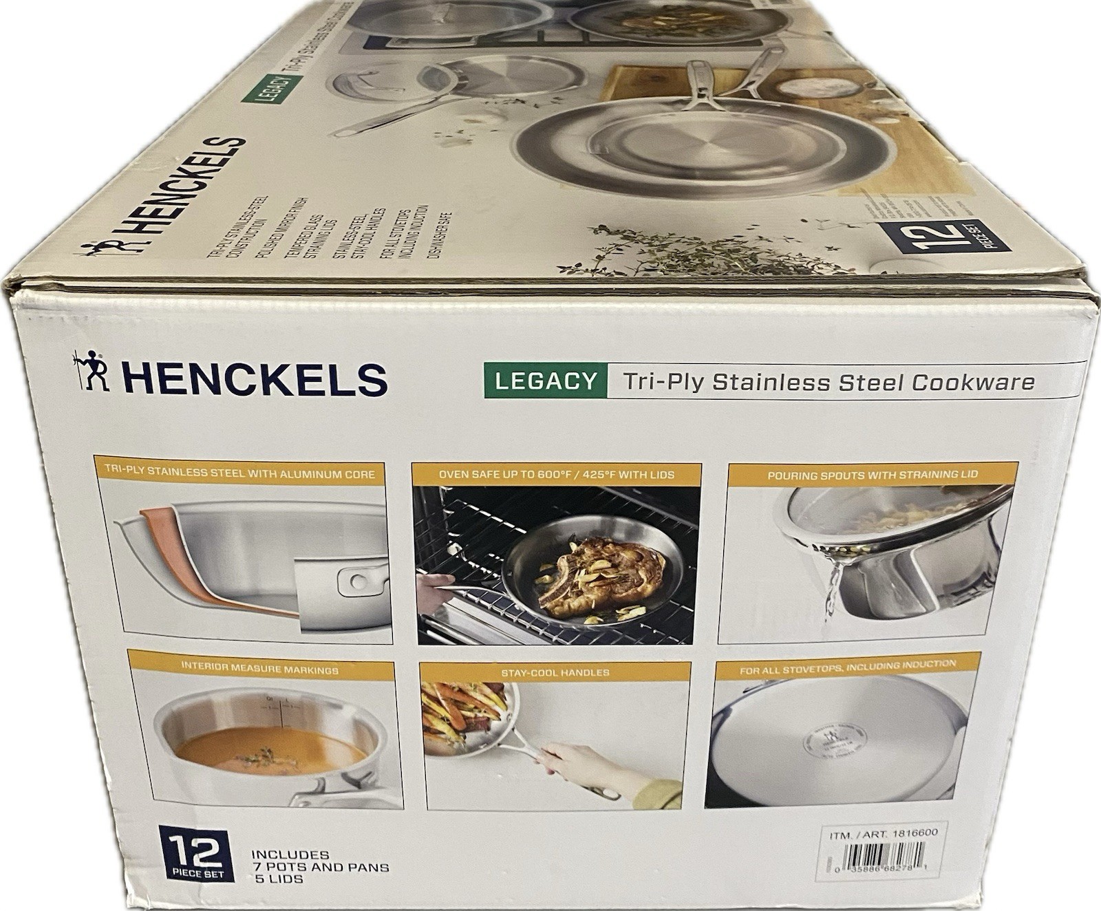 Henckels Legacy Tri-Ply Clad 12 Piece Stainless Steel Cookware Set 1816600