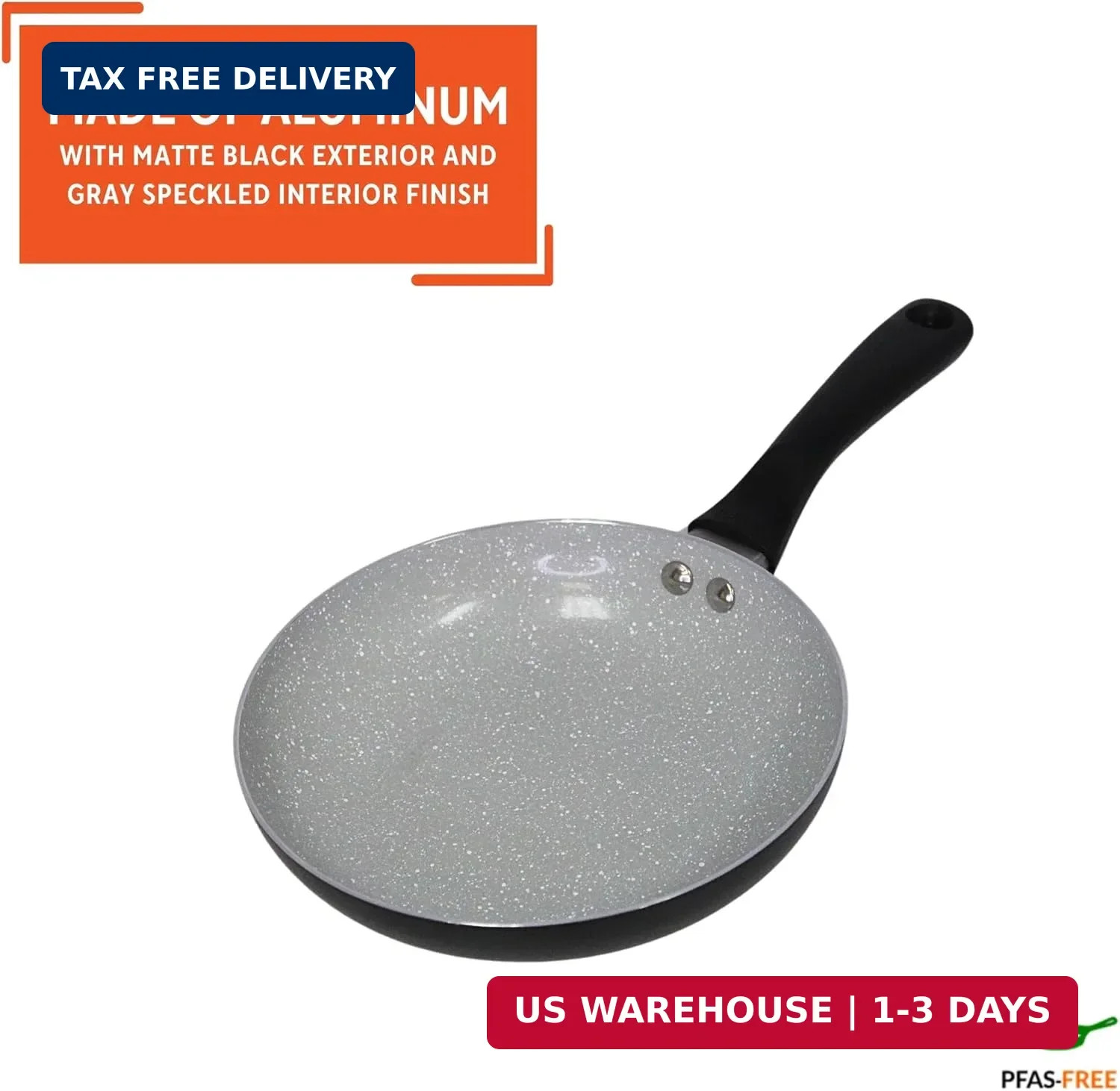 IMUSA 8″ Premier Ceramic Nonstick Fry Pan with Cool Touch Handle, Matte Black