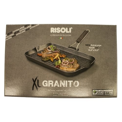 Risoli Halloween Grill Pan, Model 0090GRL 43HS, Dark Gray Color
