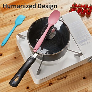 Nonstick Saucepan Set with Lid, Non Stick 1Qt & 2Qt Sauce Pan Set with Glass Lid