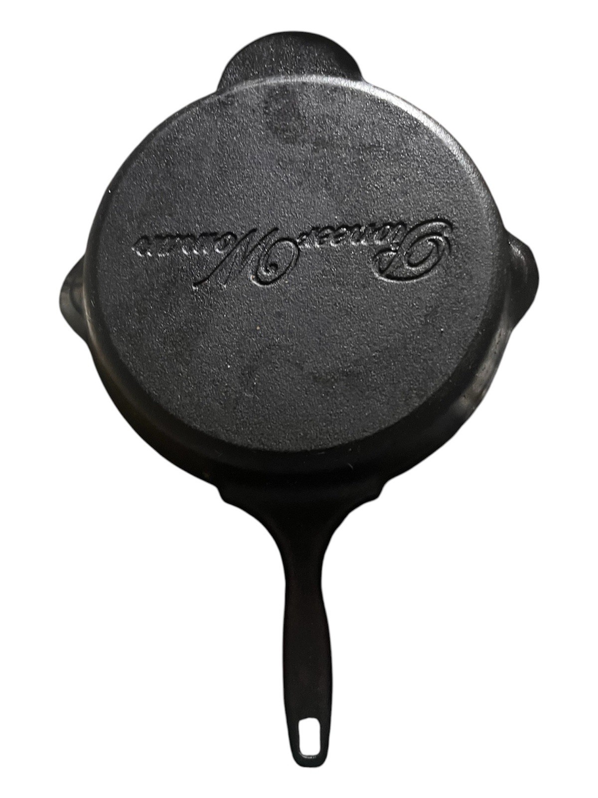Pioneer Woman Cast Iron 10″ Frying Pan Skillet Black Pour Spout Long Handle