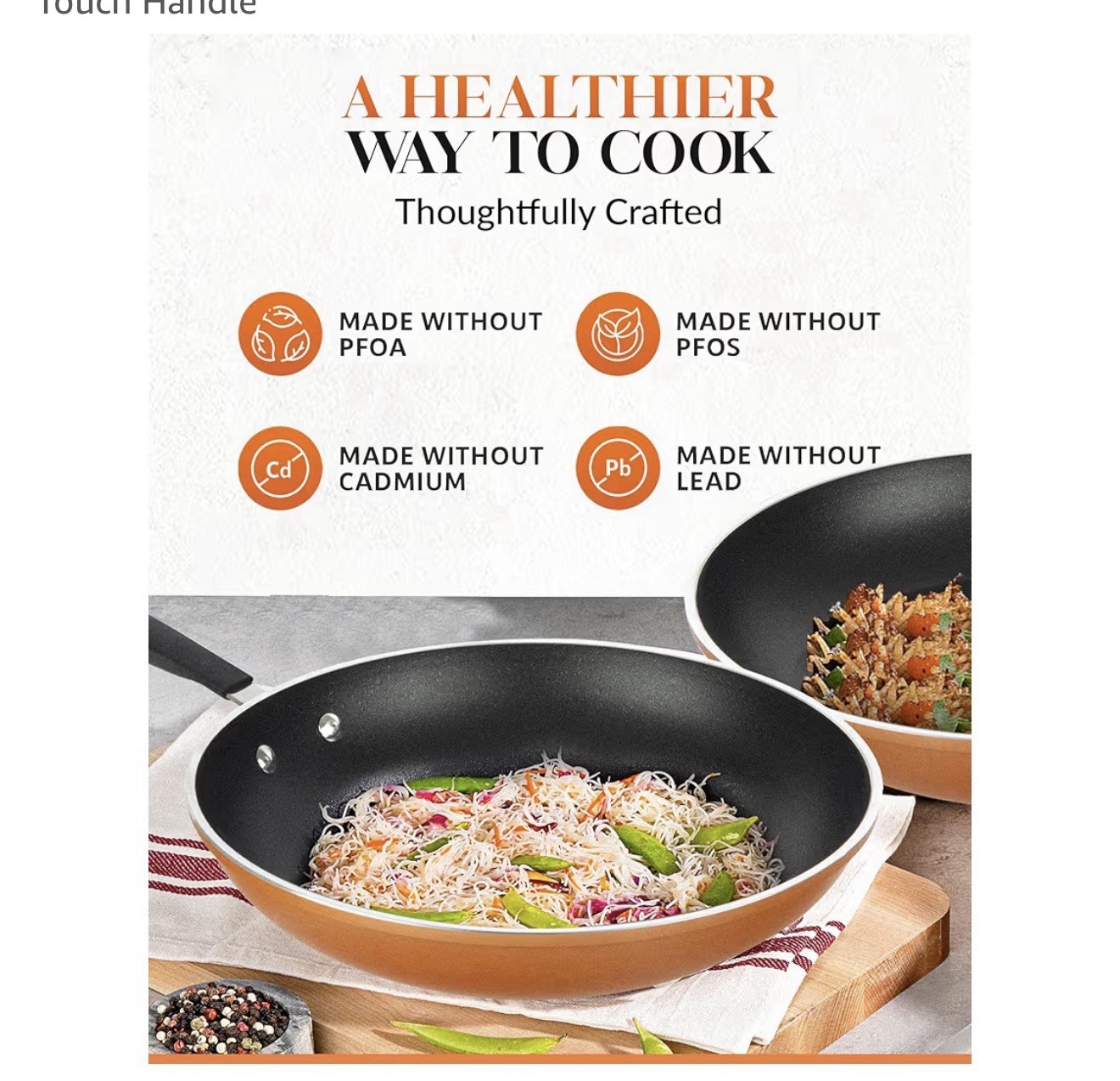 Gotham Steel Diamond Cast Textured 3-Pc. Non-Stick Set 8″/ 10″/ 12″ Fry Pans