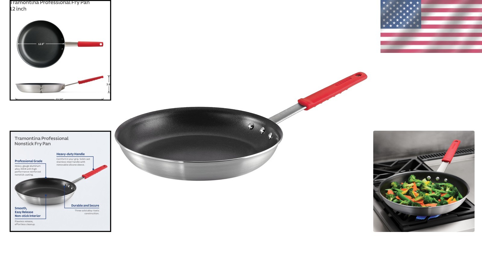 12-Inch Non-Stick Fry Pan – Durable Aluminum & Ergonomic Handle for Easy Cooking