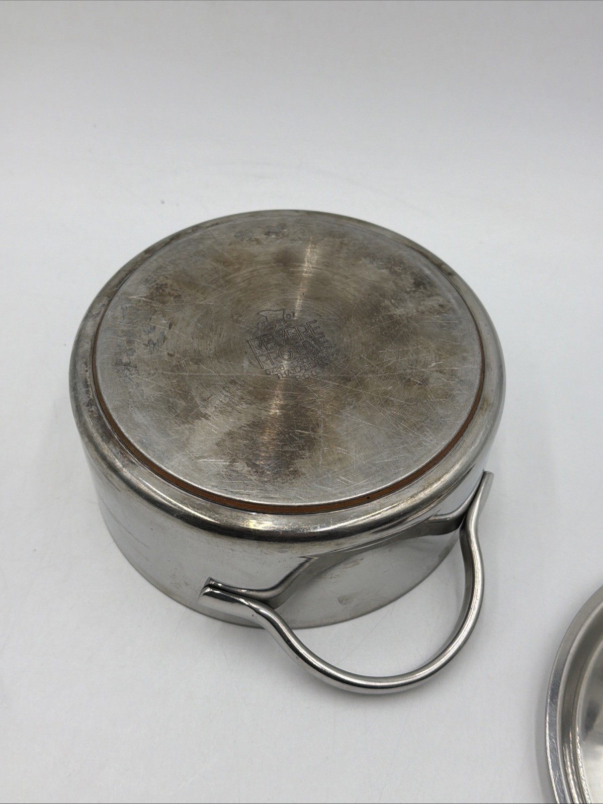 Vintage Revere Pro Line 1.5 Qt Saucepan Stainless Steel Copper Core & Lid 6725