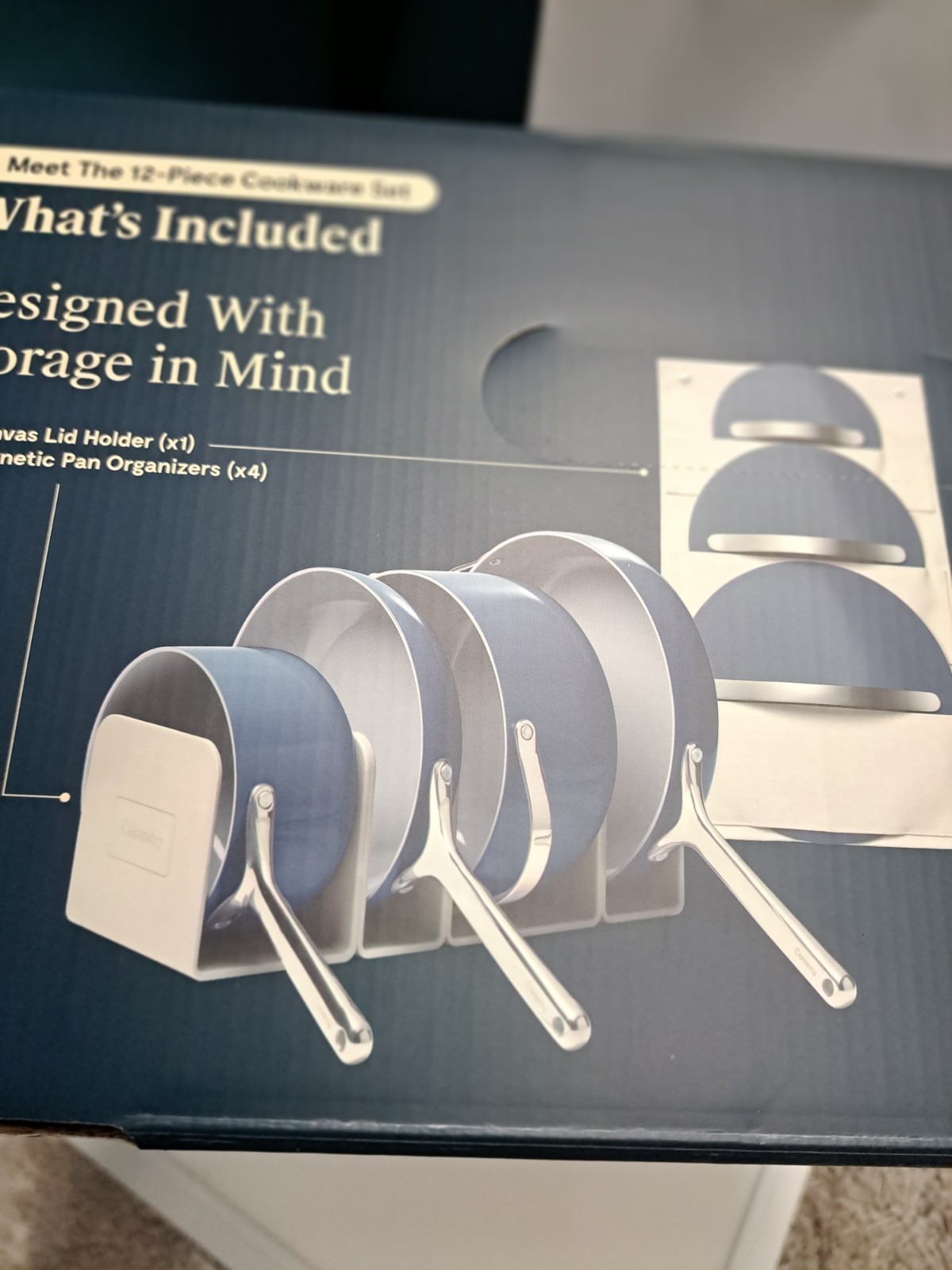 Caraway 12 pc. Non-Stick Cookware Set w/ Complimentary Storage, Navy