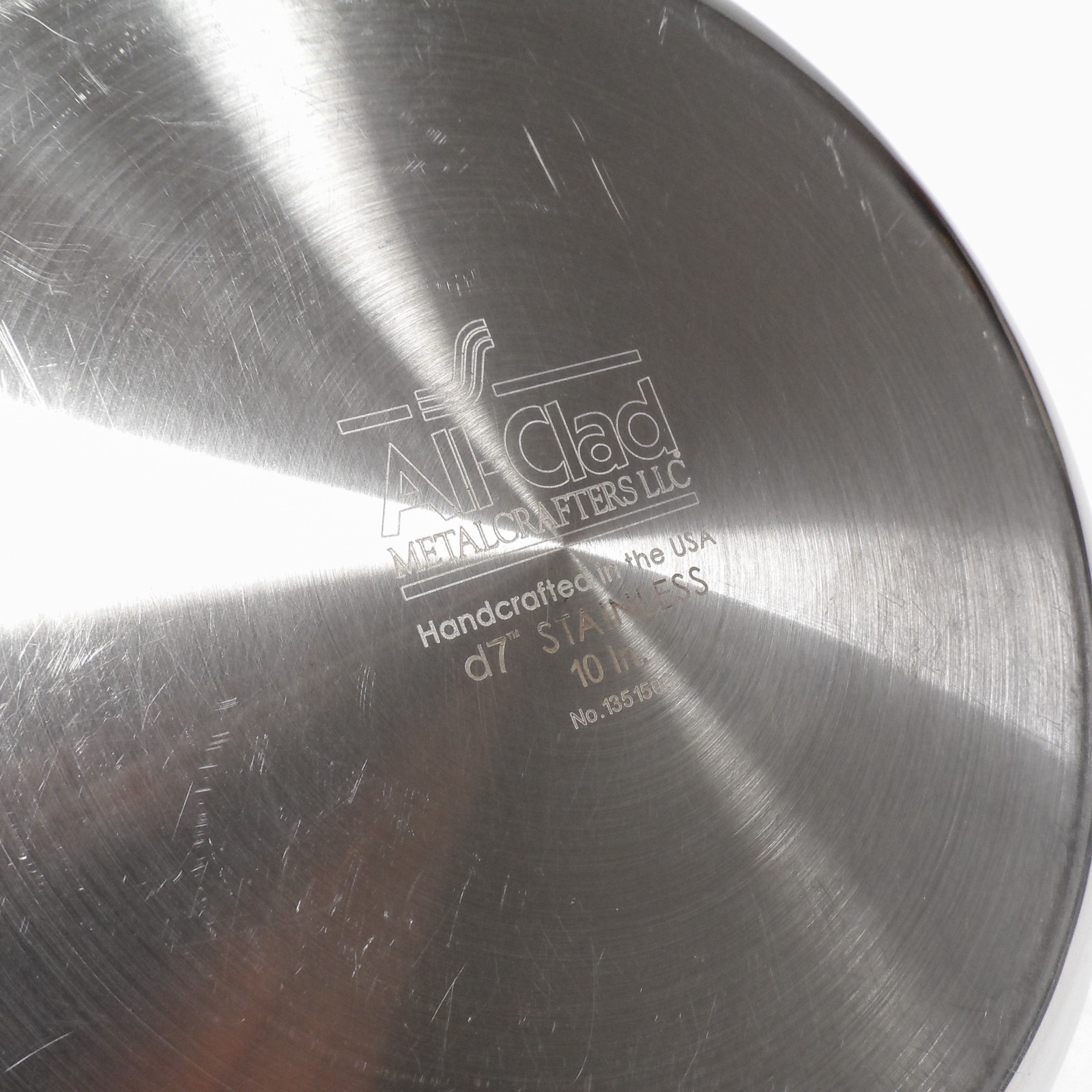 All Clad d7 Made in USA 10″ Stainless Steel Handle Frying Pan Skillet – No Lid