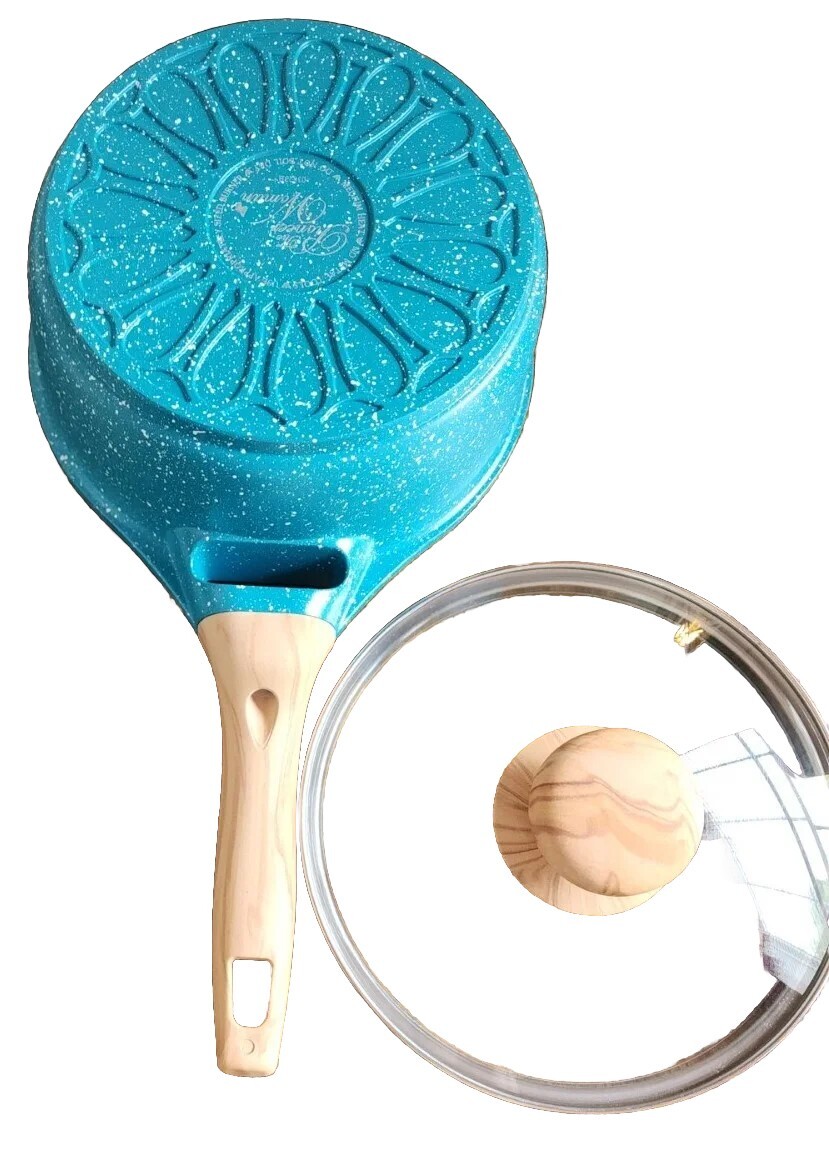 Pioneer Woman ~ TEAL Speckle ~ 2 Qt. Saucepan w/Lid ~ Nonstick Coating