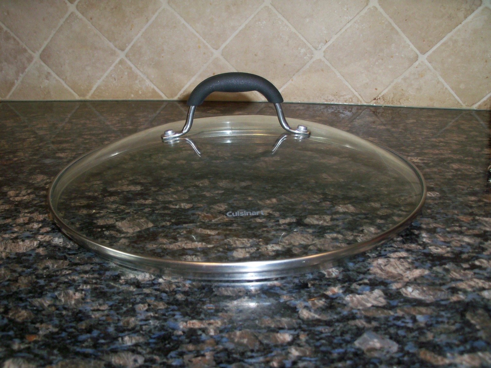Cuisinart 12″ Replacement LID ONLY Glass lid for Saute Pan Skillet Black Handle