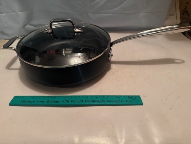 NEW All-Clad EXPERT HA1 Hard Anodized Nonstick 4 QT SAUTE PAN W/LID – 500* F
