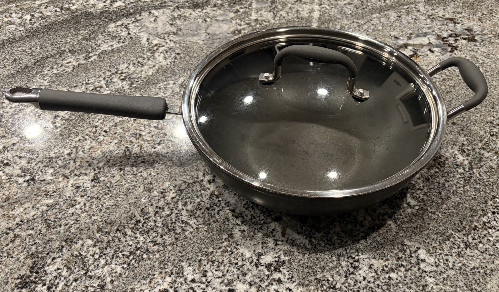 Pampered Chef 12in Stir Fry Skillet Wok Pan Non Stick – W/Lid