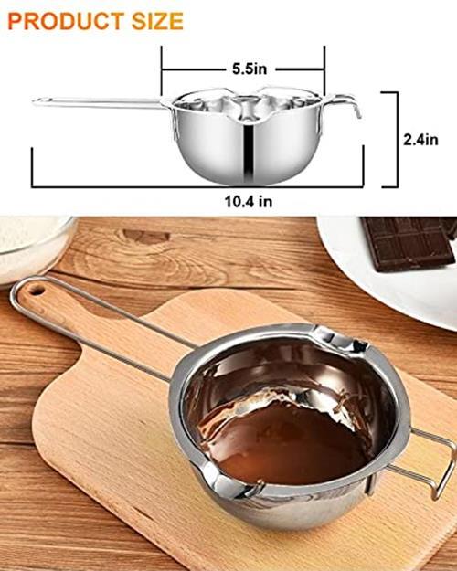 Stainless Steel Double Boiler Pot for Melting Assorted Sizes , Colors