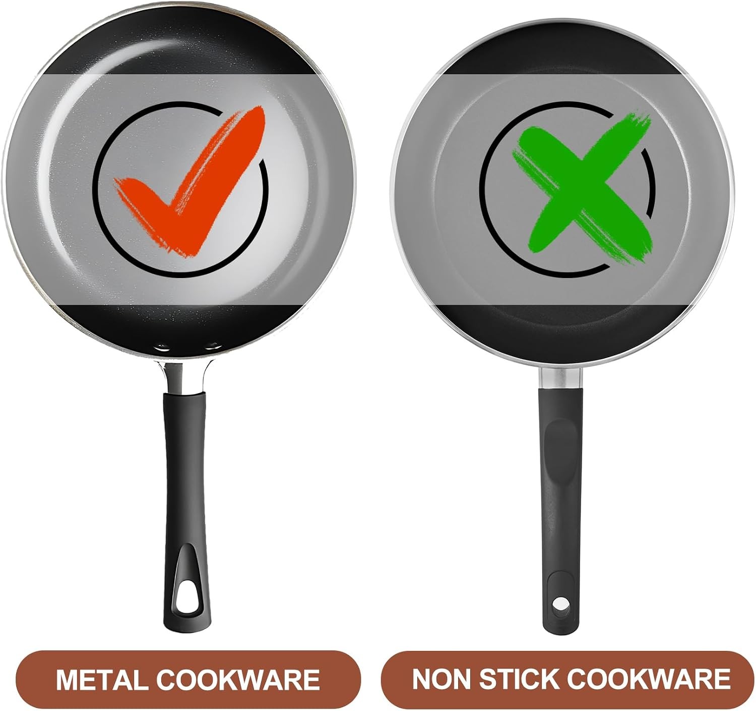 18 10 Stainless Steel Cooking Utensils Set, 10pcs Long Metal Kitchen Utensils
