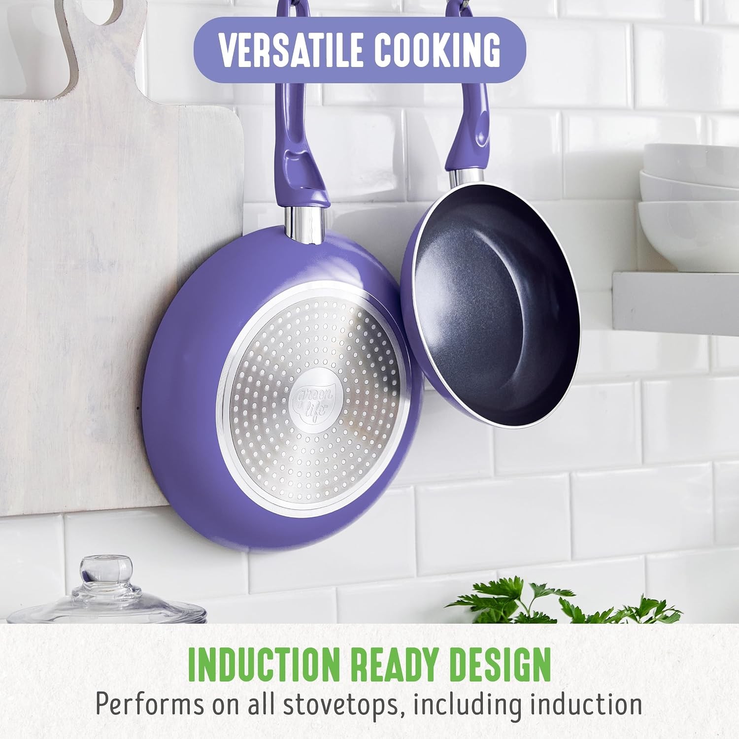 8″ Frying Pan Skillet, PFAS-Free Ceramic Nonstick, Induction Ready Cookware