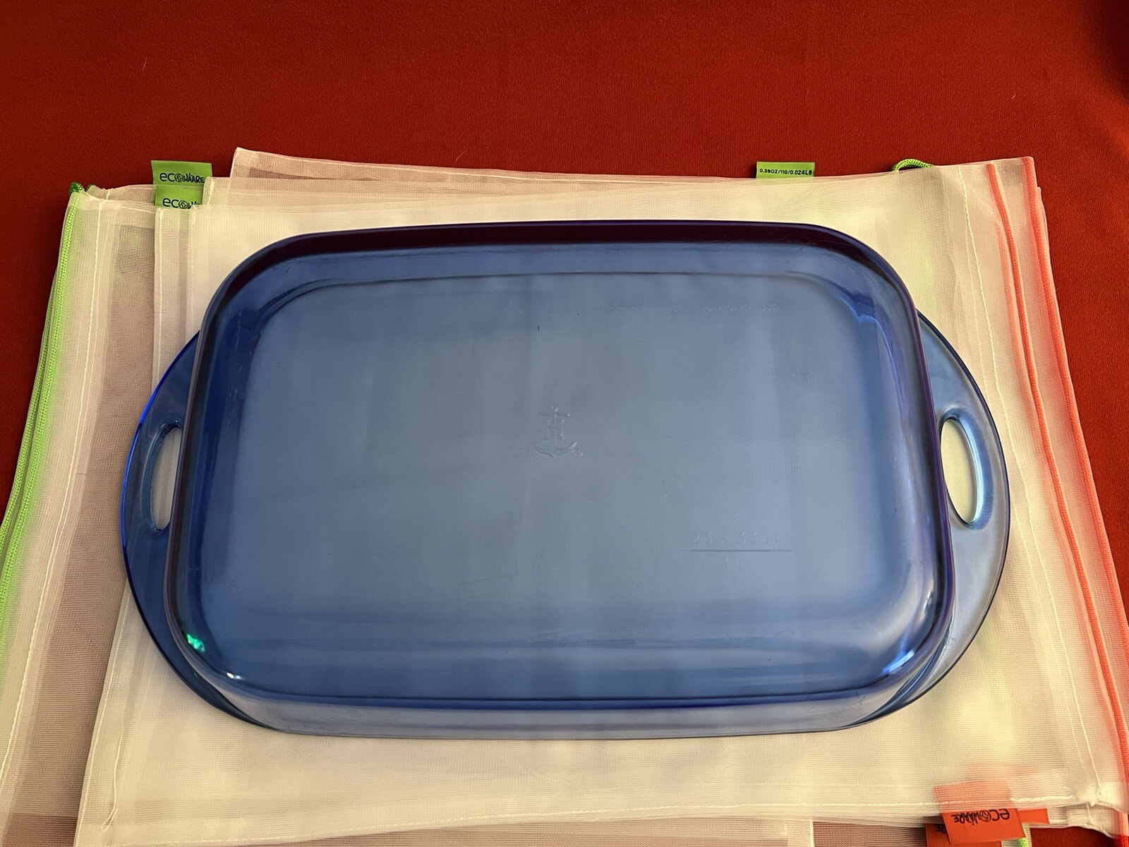 ANCHOR HOCKING Cobalt Blue 3 QT Rectangular Lasagna Baking Pan Casserole 9”x13″