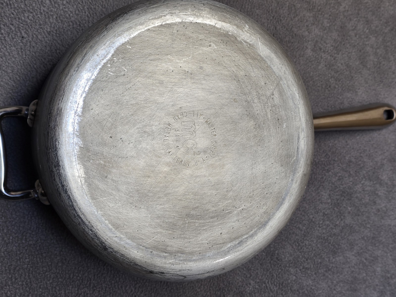 Vintage All Clad Master Chef 2 Stainless Steel 3-1/2 Qt Sauce Pan And Lid