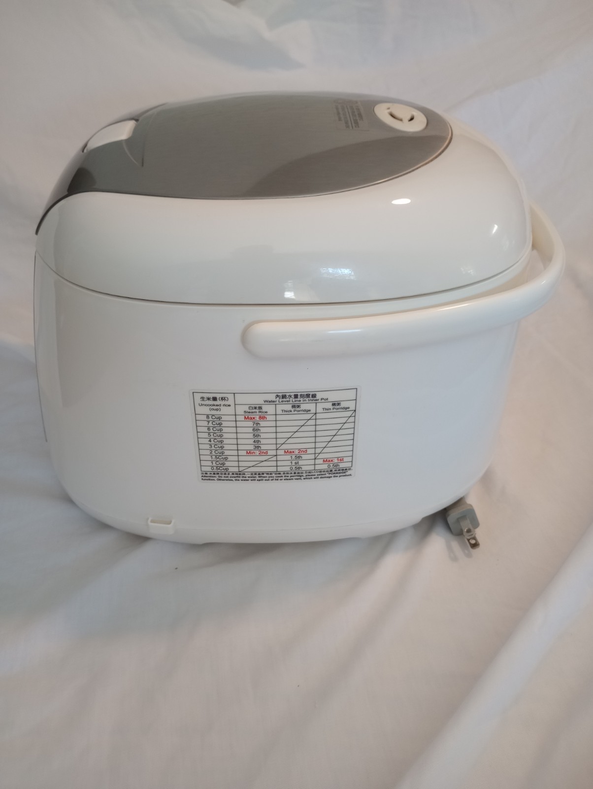 TATUNG RICE COOKER Steamer 8 Cups Servings Microcomputer TRC-8FZ 1.5 Liter Good