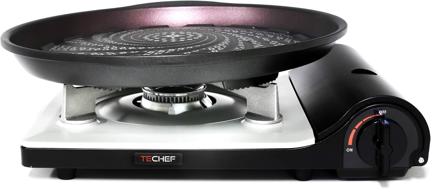 Portable Stove and Grill Pan Set for Outdoor Cooking