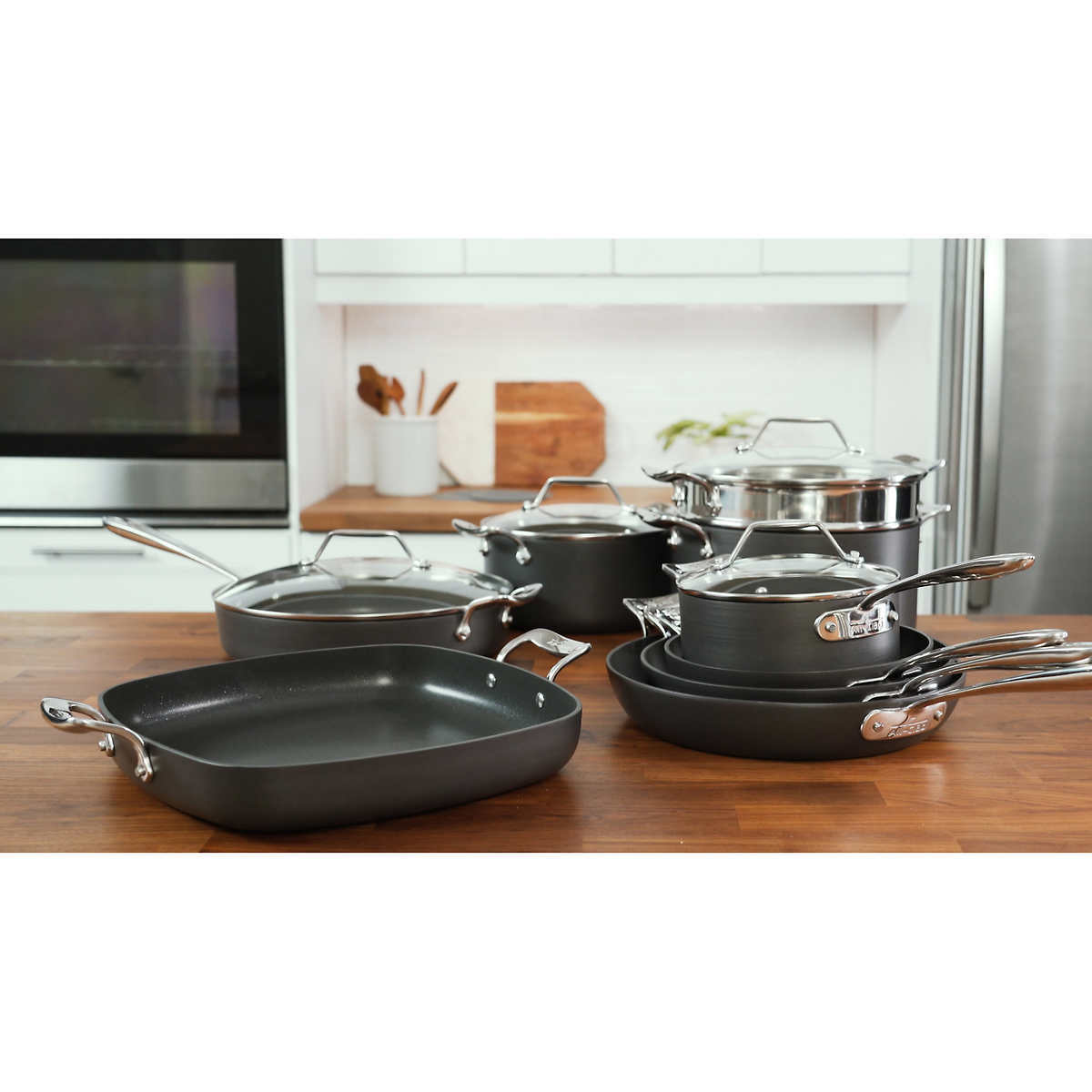 All-Clad MetalCrafters Essentials Nonstick Cookware All-Purpose Set 13-piece ✅✅✅