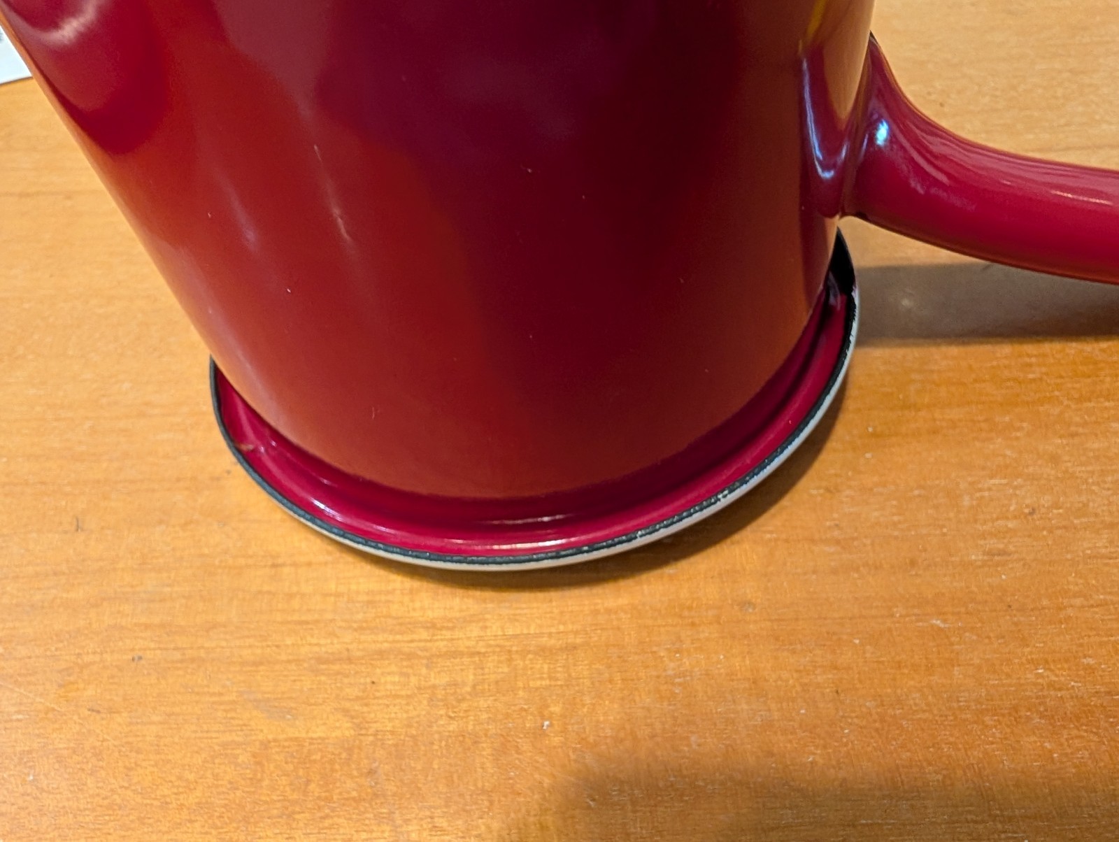 Riess CLASSIC Saucepan with spout, enamel, Red & Cream 0.75 L/ 3 cup Austria