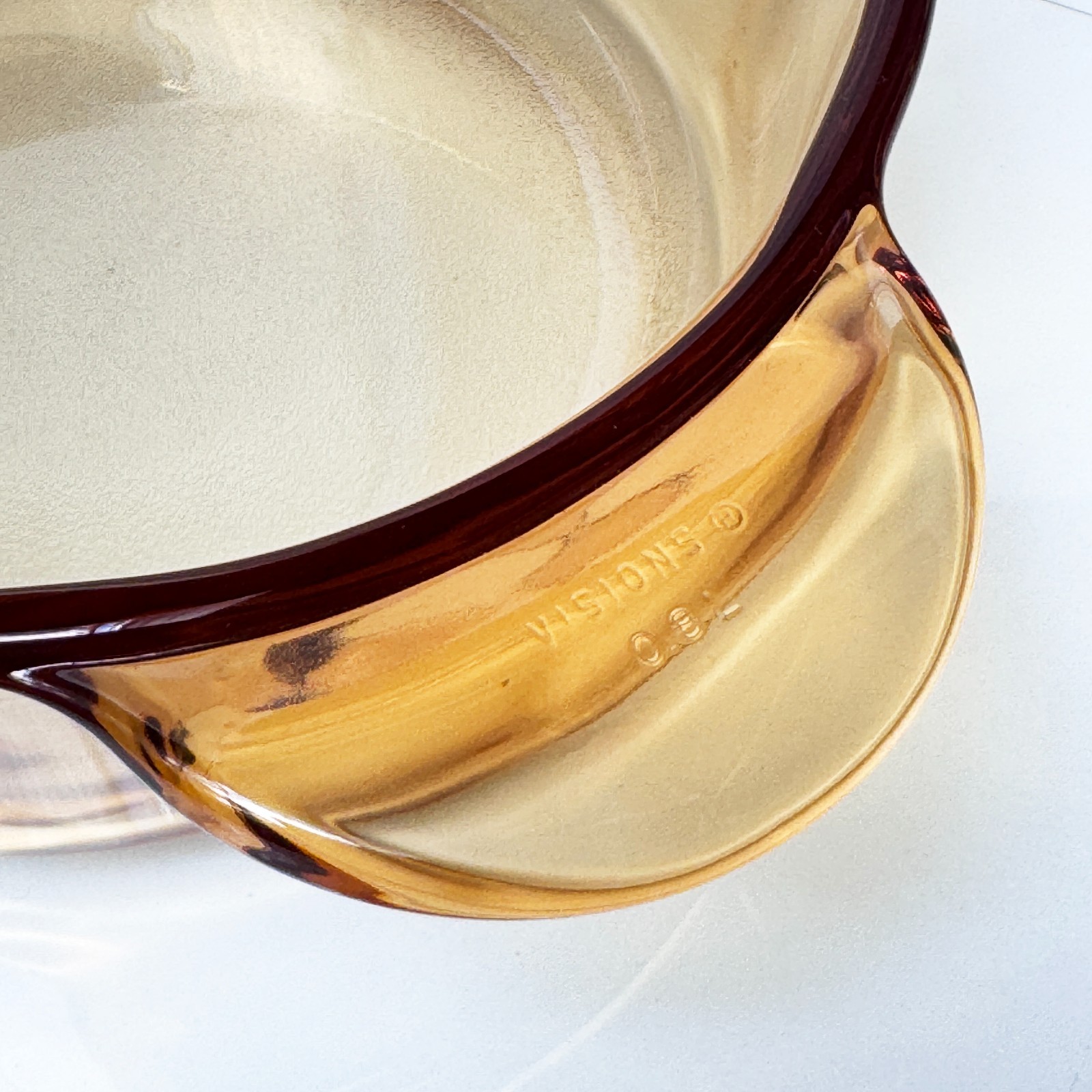 Visions Amber Yellow Pots Made in France w/Lids NEW 0.8L & 1.25L sold individual