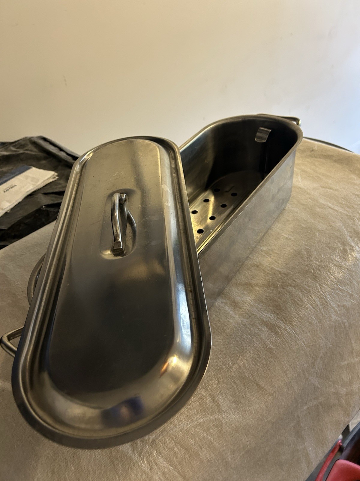 Stainless Steel Fish Poacher with Lid and Insert for Gas Electric Stoves