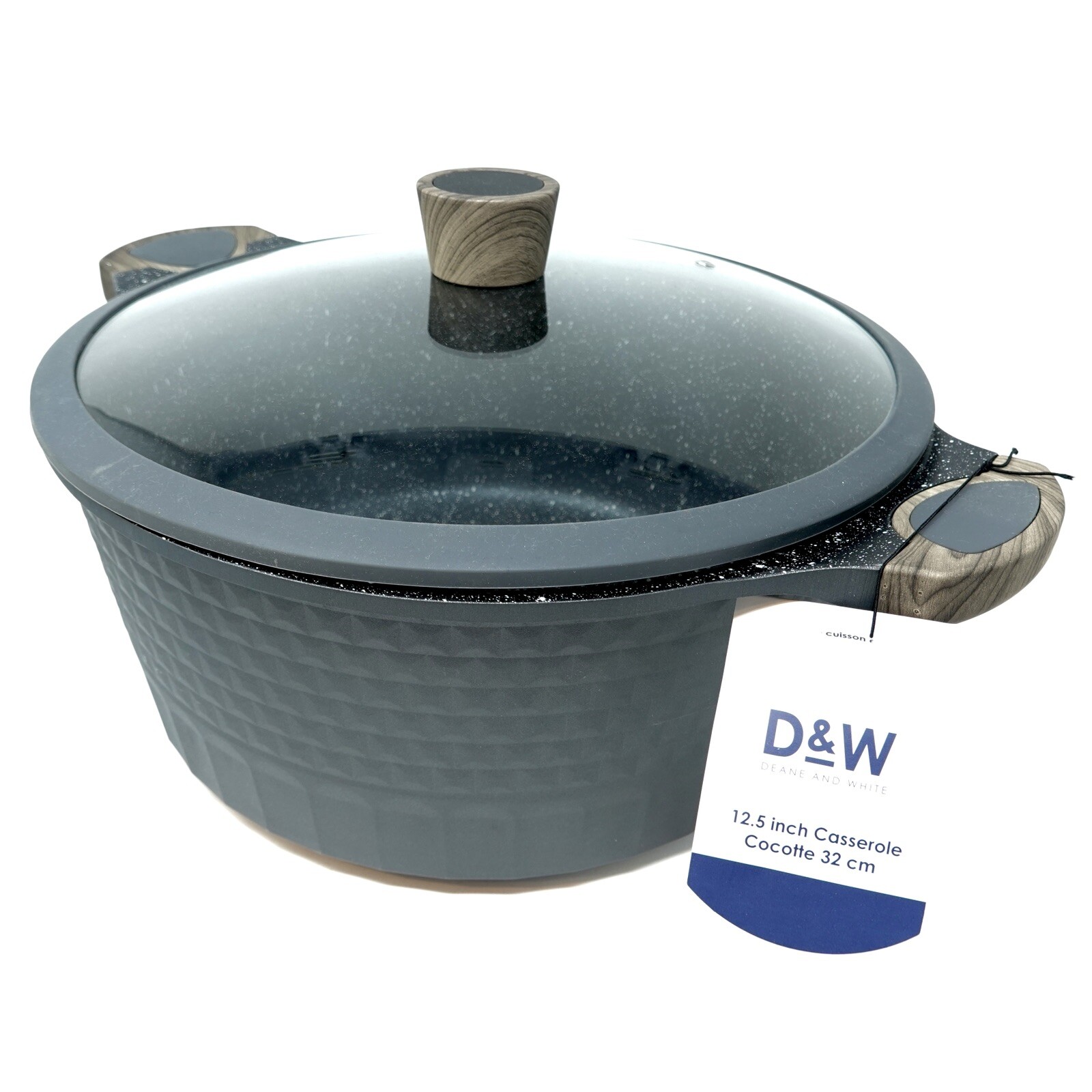 Big Size Pot/Casserole 12.5″ Inch,10 Qt + Lid Party/Restaurant Size D&W Cookware