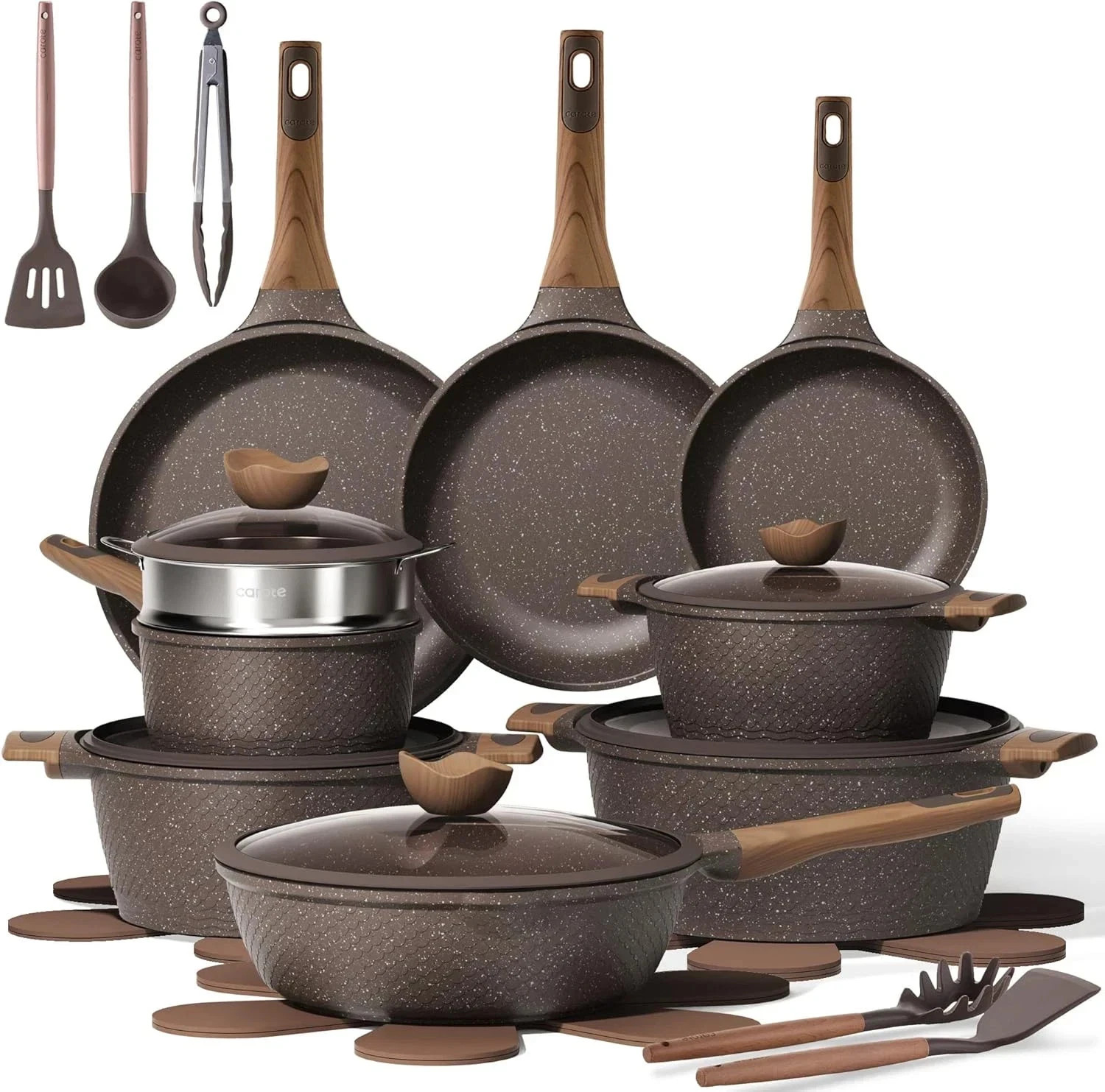 26PCS Pots and Pans Set Non Stick, Cookware Set Pots and Pans Induction Cook War