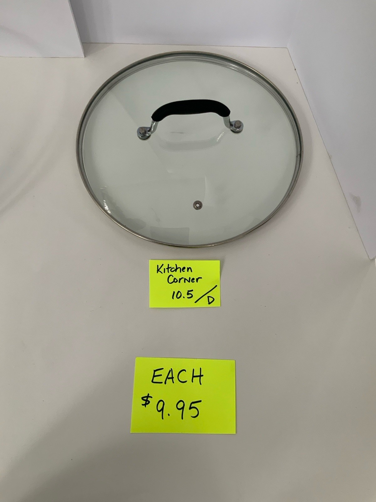 Emeril Lagasse Kitchen Corner Tempered Glass Replacement Lid Stainless Steel Rim