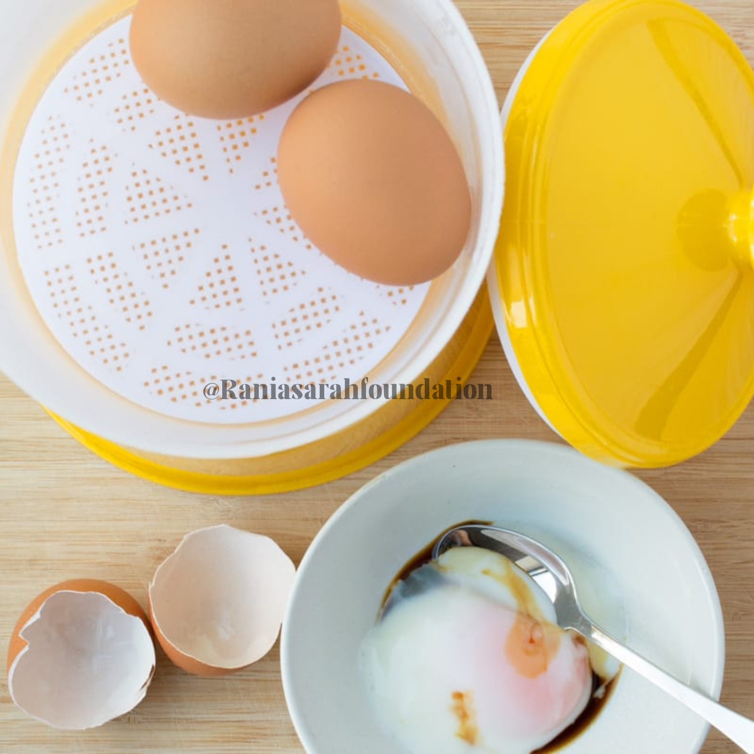 Half Boiled Egg Maker Yellow Color Malaysian Recipe Original Made in Malaysia
