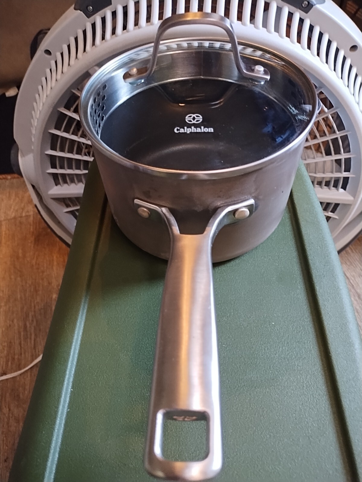 Vintage Calphalon Classic 2.5 Qt Hard Anodized Saucepan 87025 Nonstick Lid