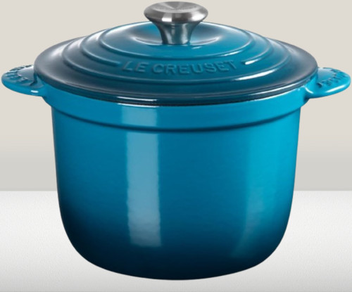 Le Creuset Cocotte Every 20 Rice Pot 20cm 2.8L Cast Iron Deep Teal silver