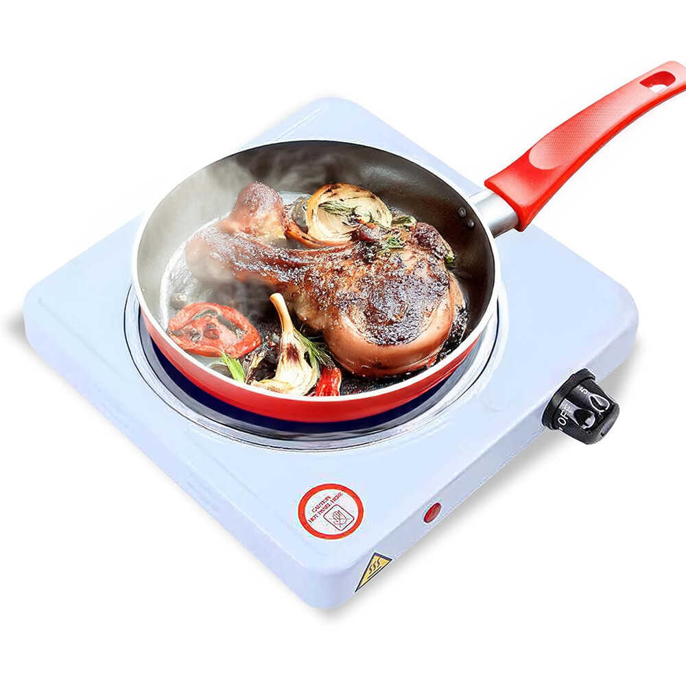 Portable Single Electric Burner Hot Plate Camping Stove 110V Outdoor Cooker
