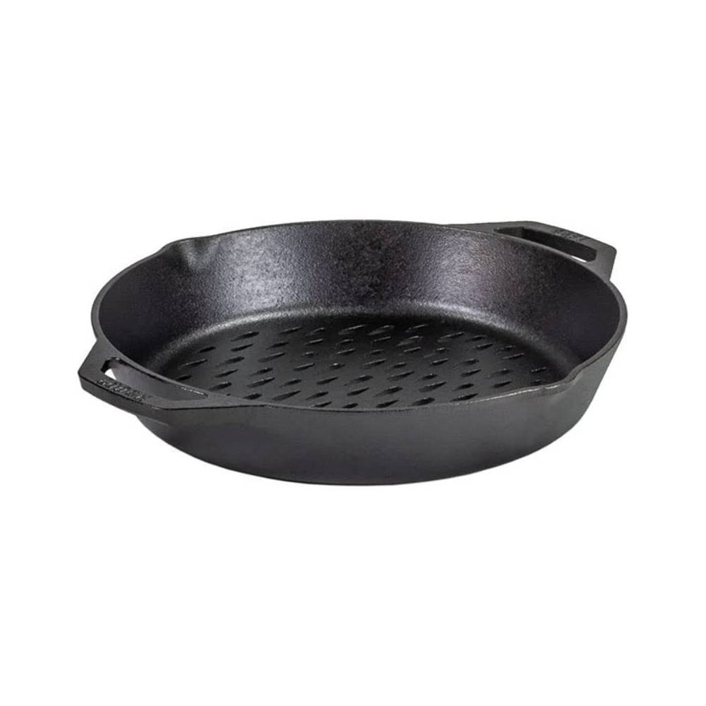 Lodge Cast Iron Grilling Basket with Handles, Outdoor Grill or Open Fire, 12 in