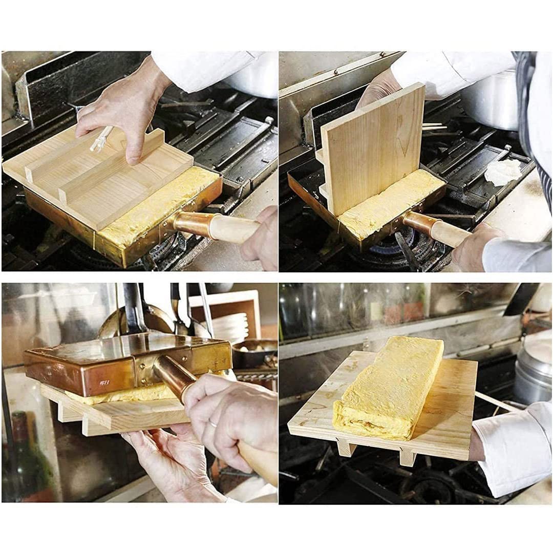 TIKUSAN Japanese Tamagoyaki Pan Omelets Copper 8.3 x inch,