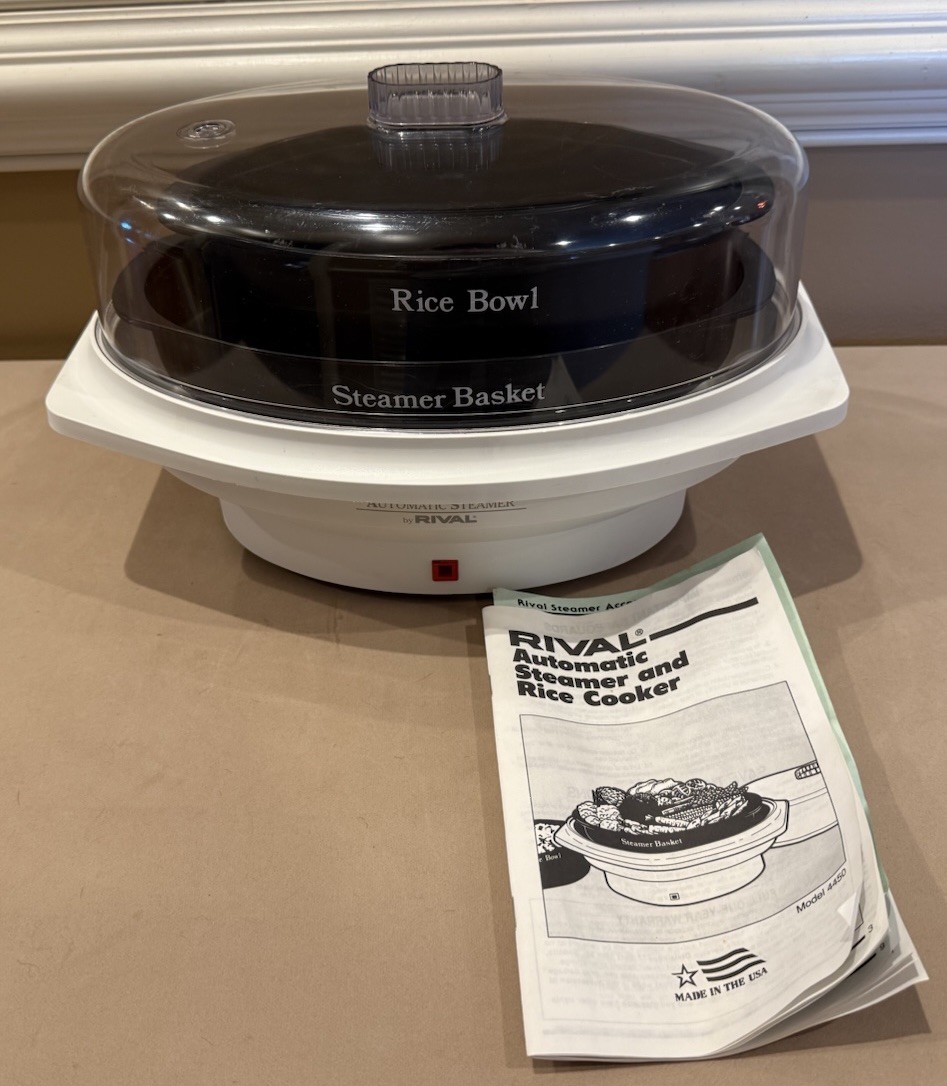 Rival Automatic Steam and Rice Oval Cooker #4450 Vintage Made in USA!!!!