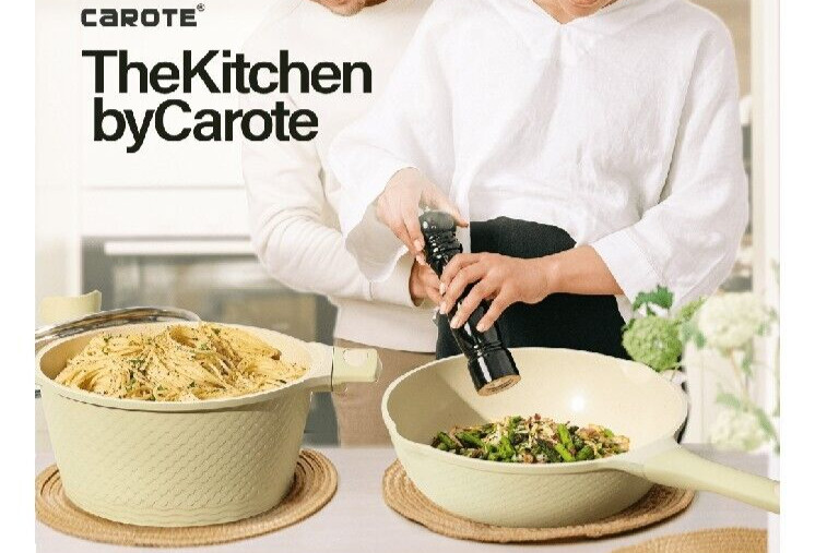 CAROTE ~ 2 Qt Saucepan w/Lid ~ Induction Stone Nonstick Aluminum/Granite ~ GREEN
