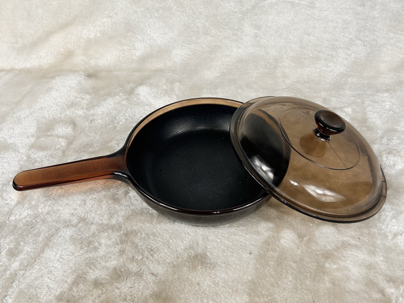 Corning Vision Amber Skillet Fry Pan 7″ w/Pyrex Lid V-1.5-C Lid