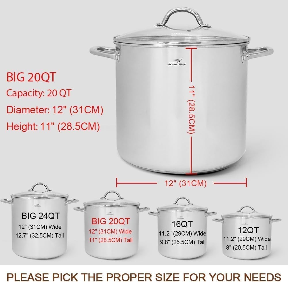 20QT Stockpot – Healthy Stainless Steel Cookware