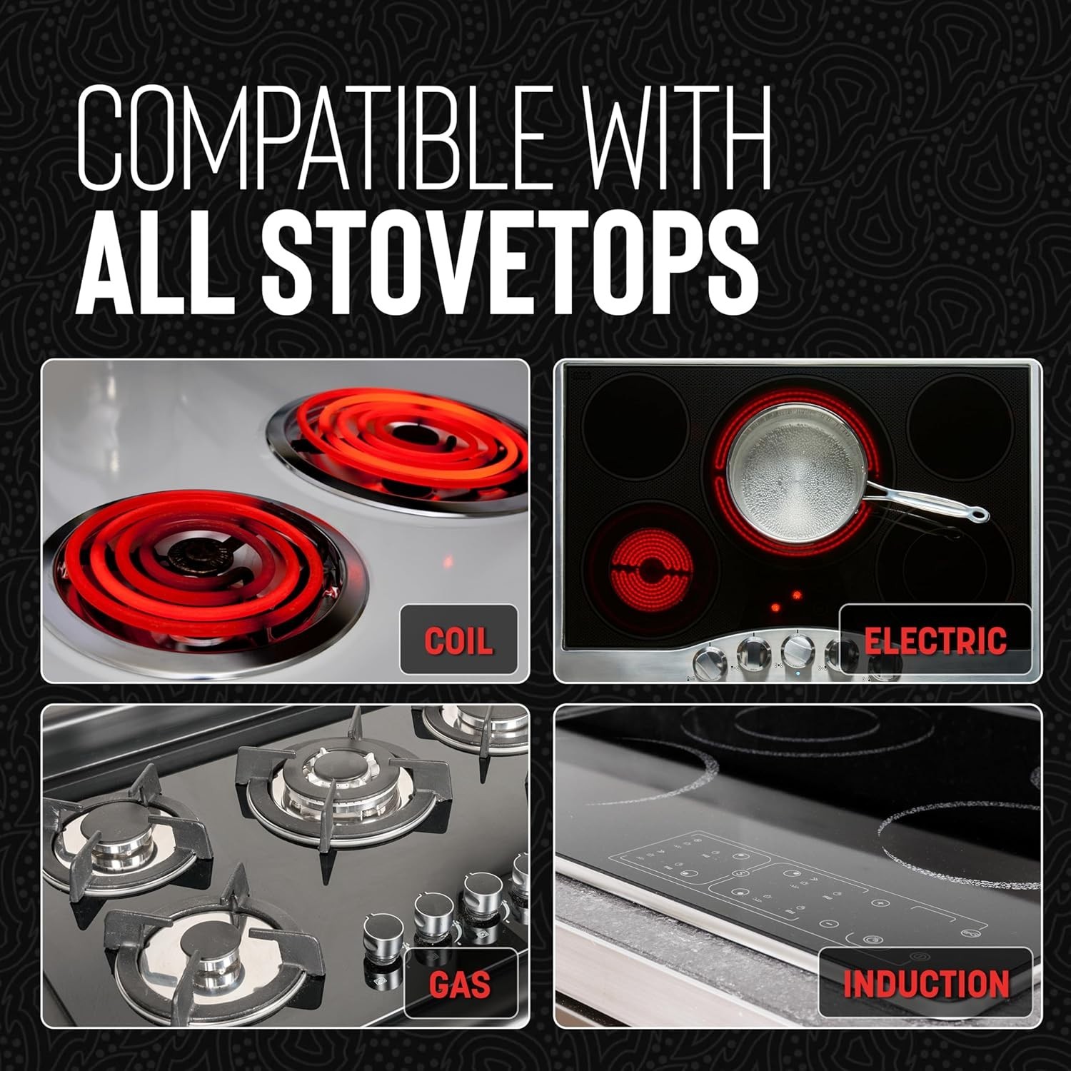 Hell’s Kitchen 5pc Tri-Clad Hybrid Cookware Set PFAS-Free Open Box HKHS-5C