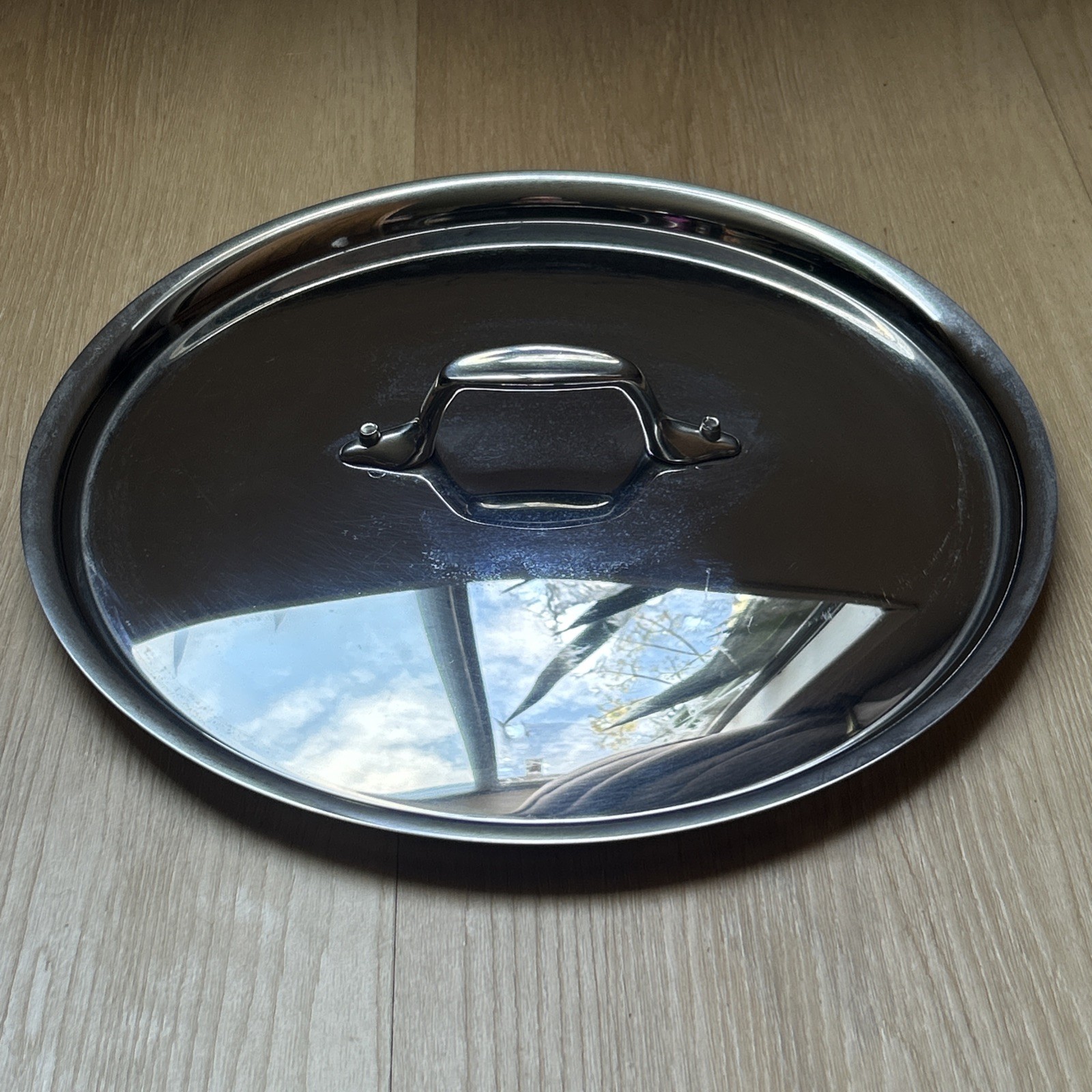 All Clad D3 D5 Stainless Steel Lid Only 11 1/4″ Outside 10 1/2″ Inside