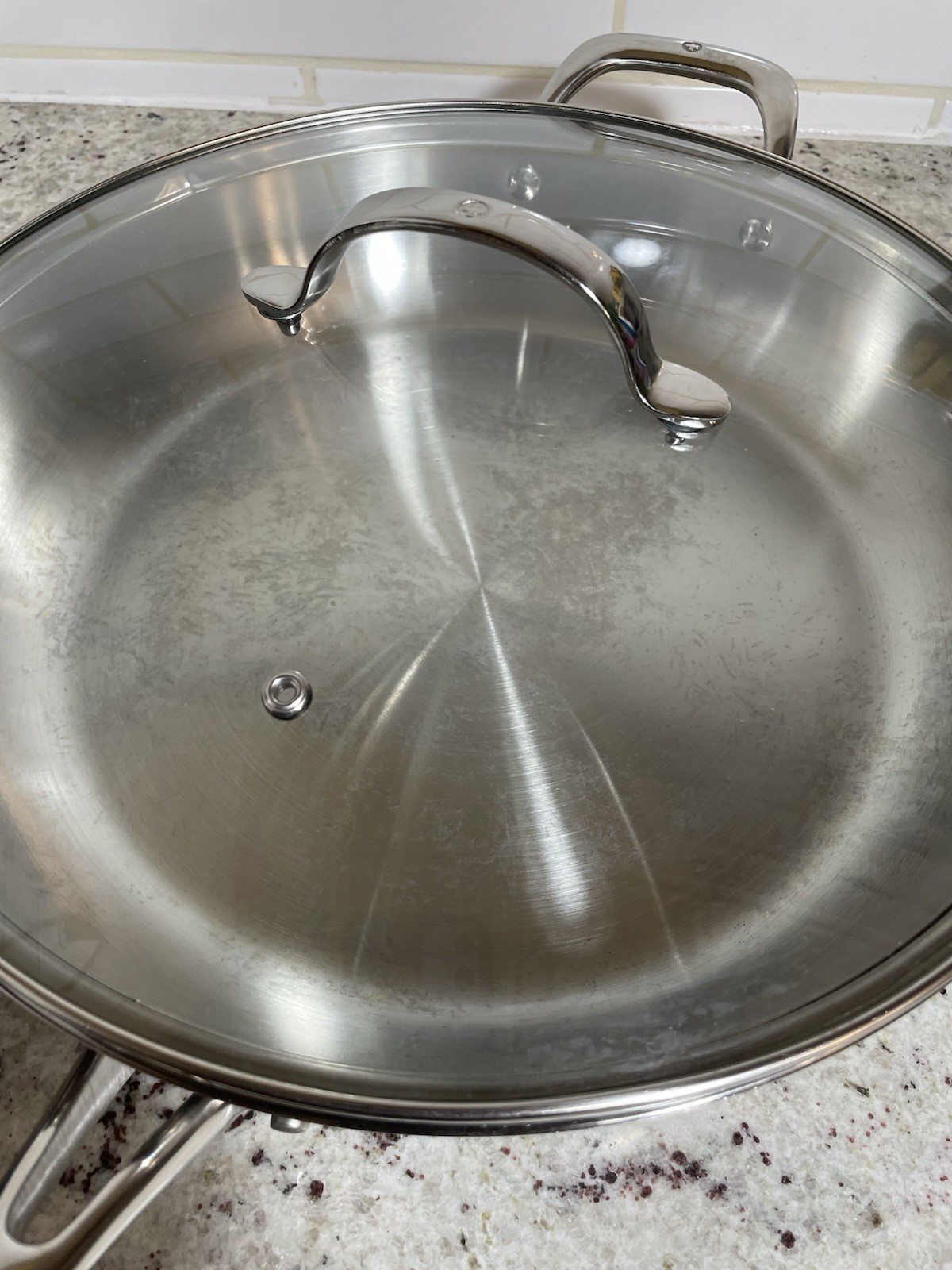 Swiss Diamond Stainless Premium Steel Chef’s Fry Pan With Lid 13 inches
