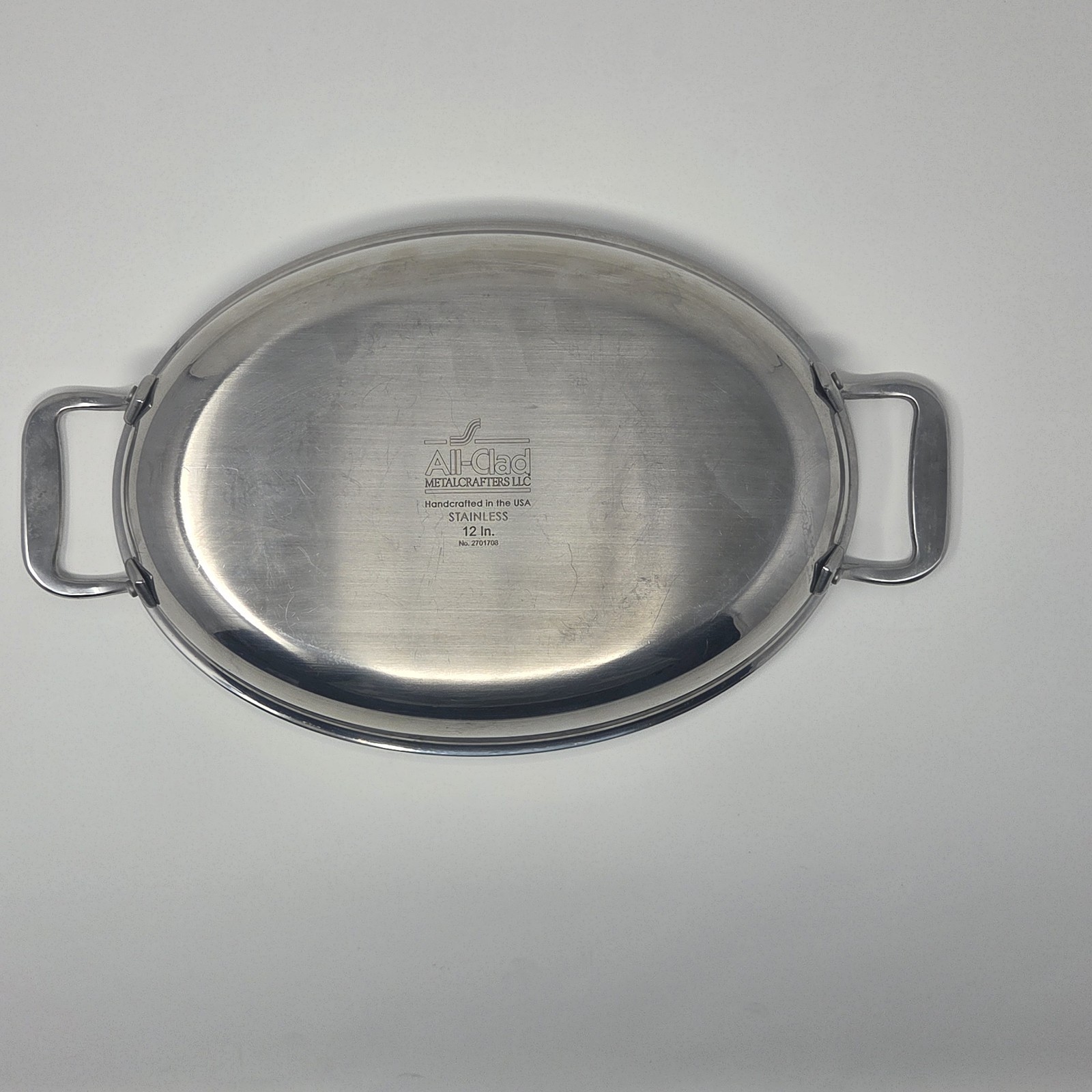 All-Clad Stainless Steel 12” Oval Au Gratin Pan W/Double Handle
