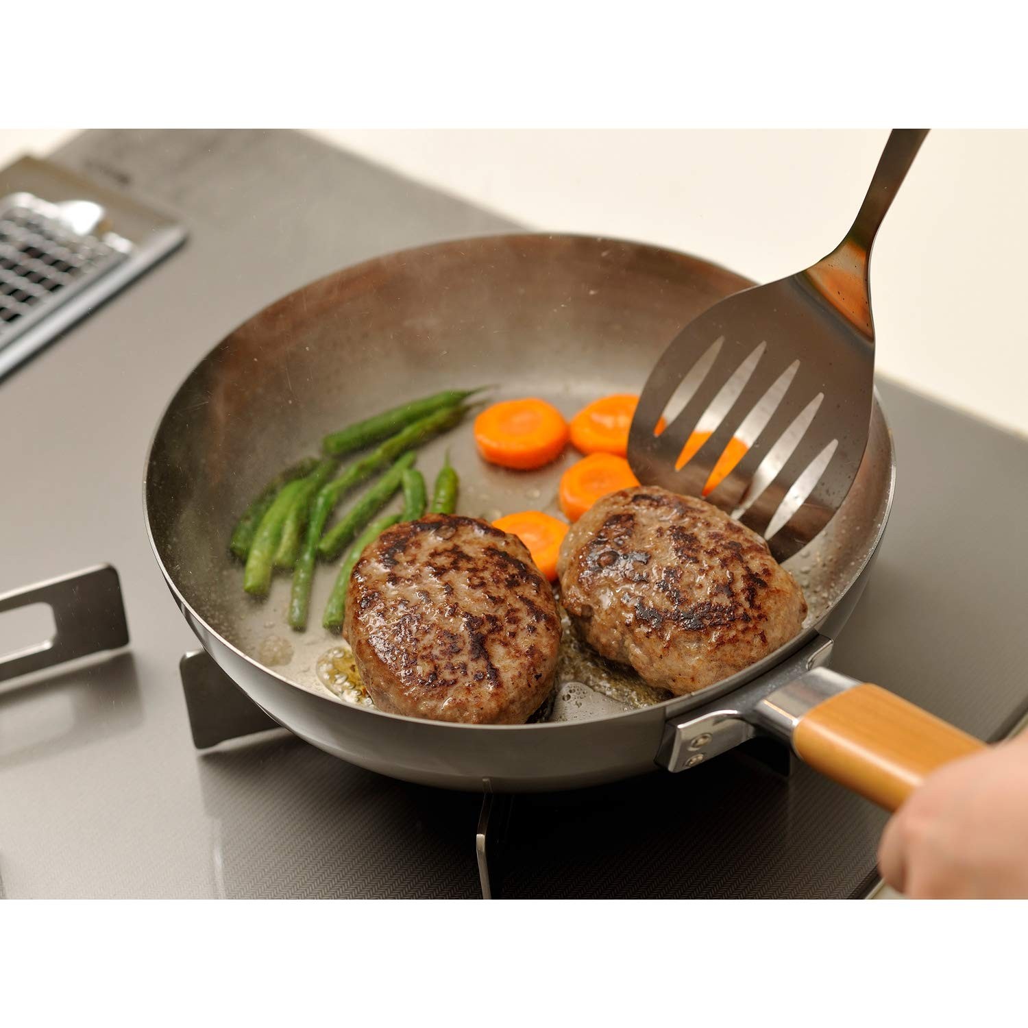 Wahei freiz cast iron frying pan, 24cm, induction compatible, CS-008