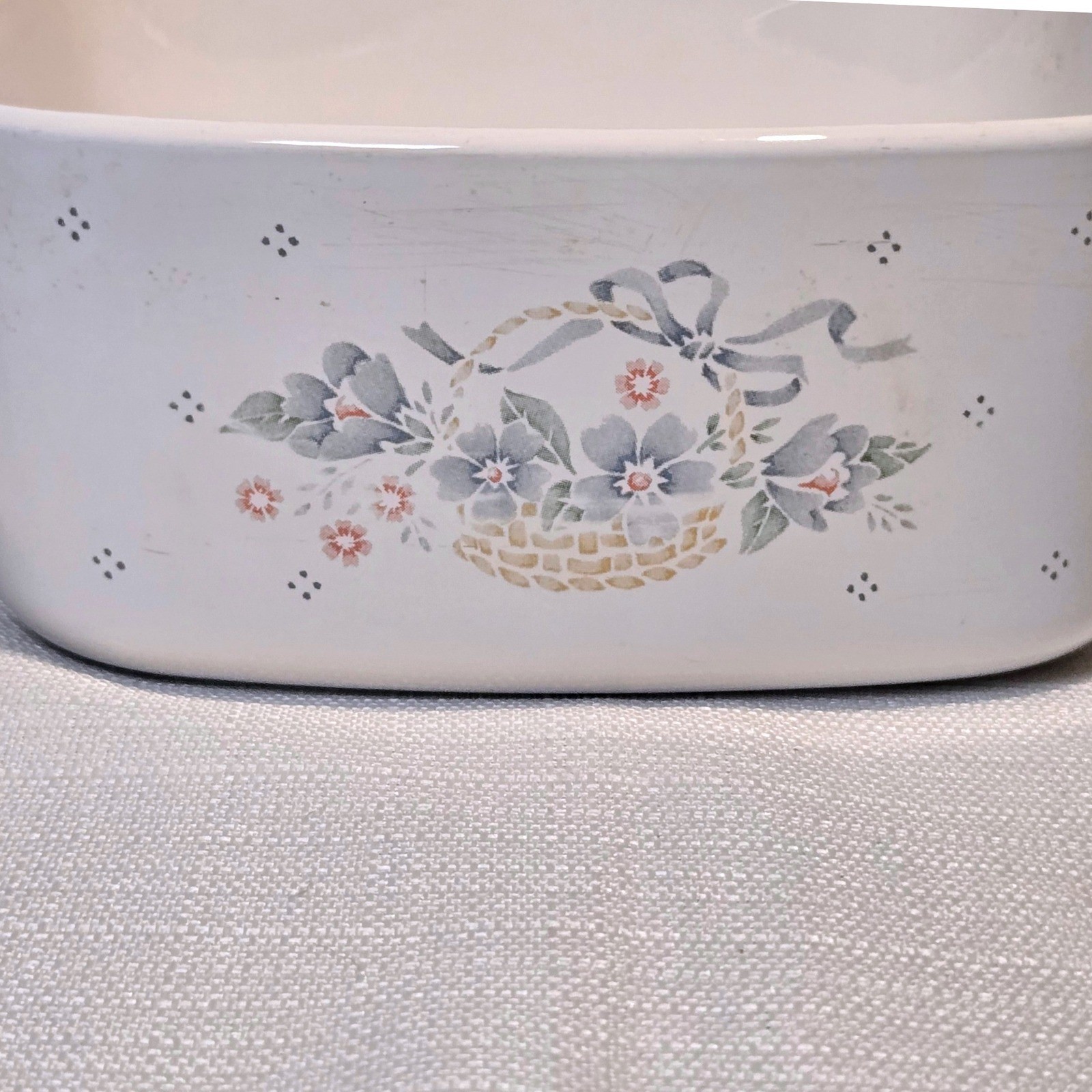 CorningWare English Meadow 1.5 Liter Casserole Dish A-1 1/2-B Vtg Made in USA