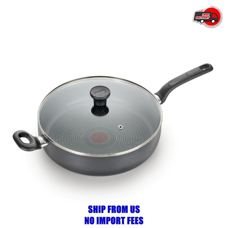 T-fal Easy Care Nonstick Cookware, Jumbo Cooker, 5 Quart, Grey