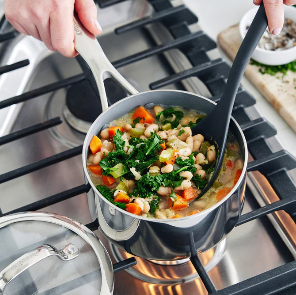 GreenPan Valencia Pro Stainless Steel Uncoated 1.6-Quart Saucepan with Lid